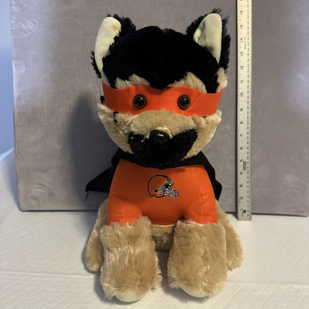 NFL FOCO Cleveland Browns Dog Stuffed Animal Super Hero Plush Collectible